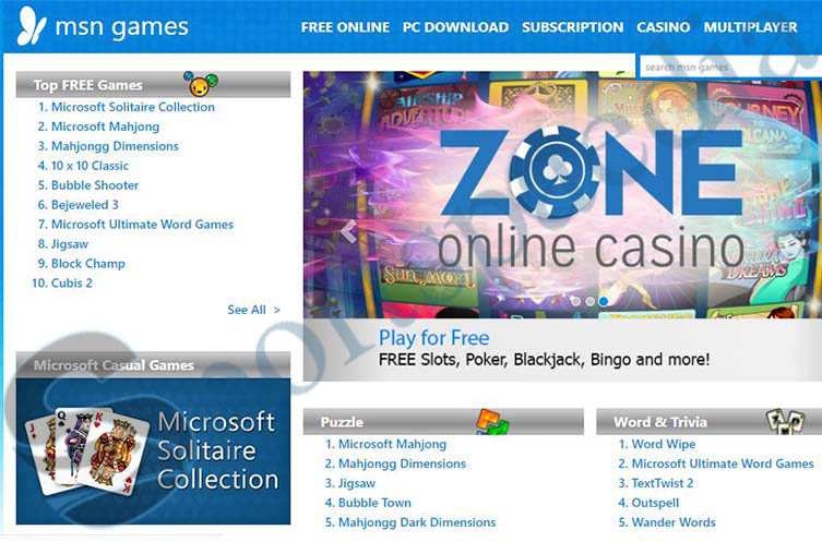 msn games online casino